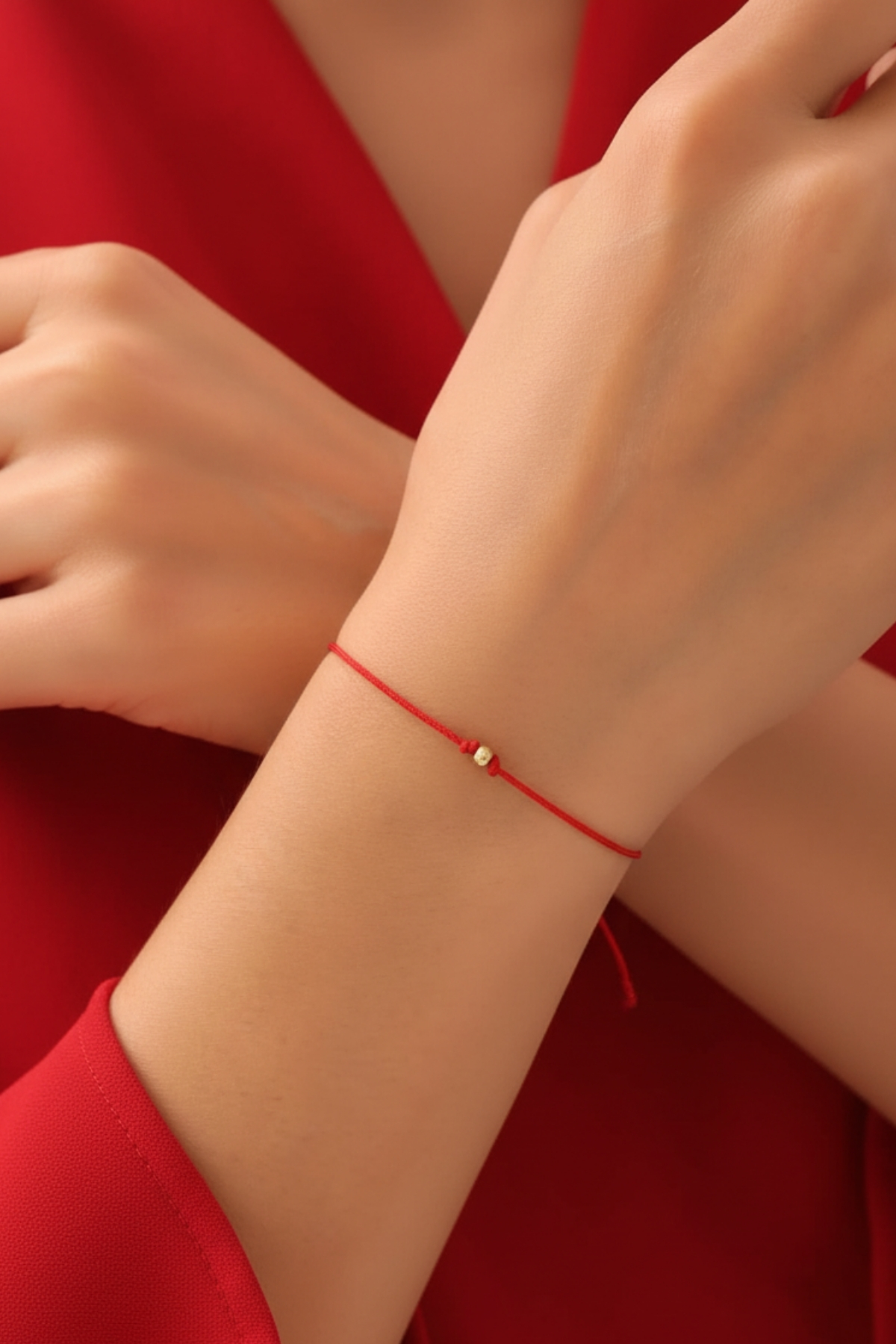 bymissmücevherat Şans ve Sevgili Bilekliği | 925 Ayar Gümüş 14 K Gold Renk Dorika İpli Bileklik - Görsel 2