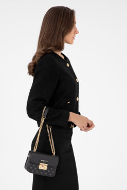 Pierre Cardin Siyah Monogram Kadın Omuz Çantası 05PC24K24105