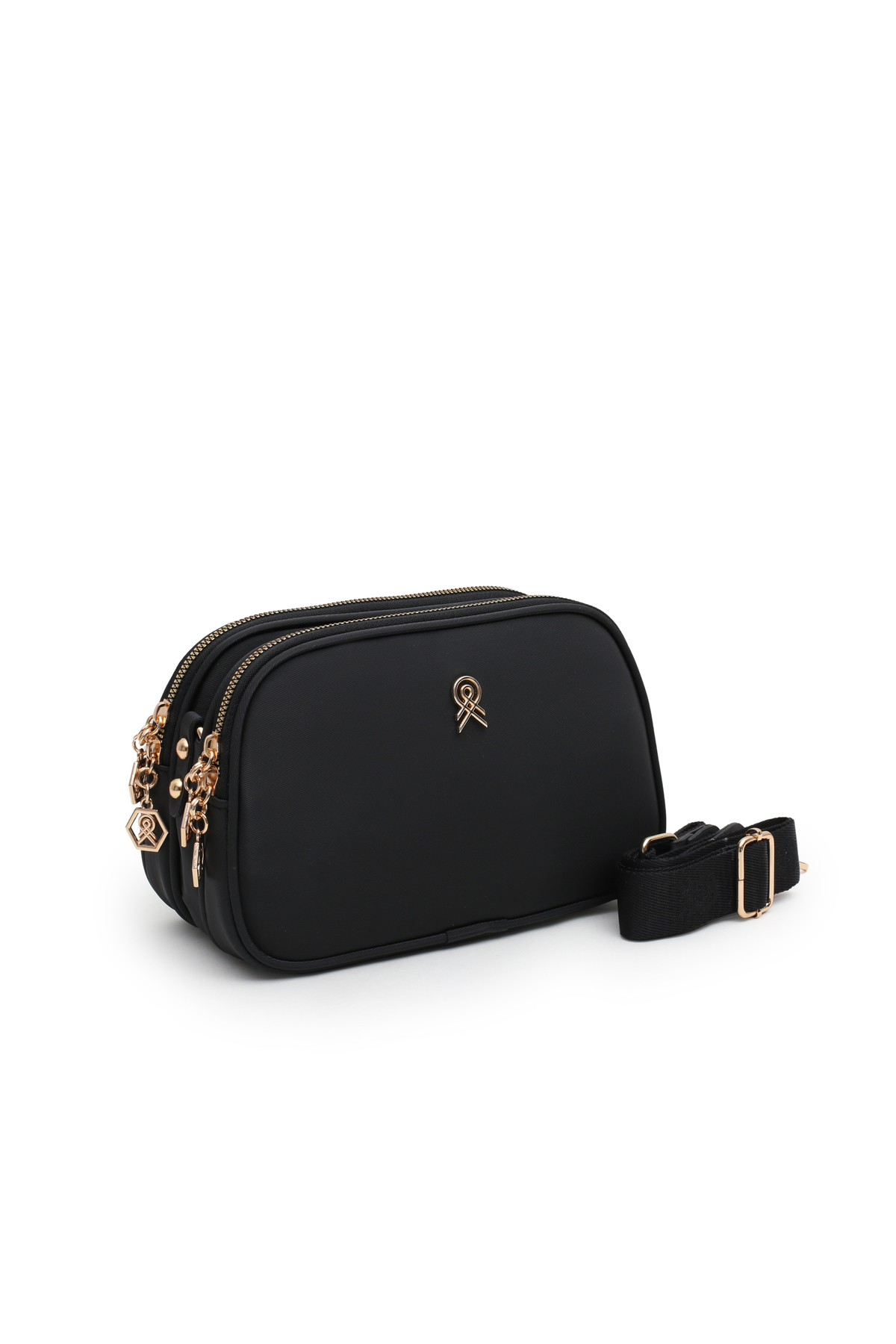 Les Crioch Kadın Omuz Çantası Buzy Saten Deri 3 Bölmeli Ayarlanabilir Askılı Kaliteli Siyah El Ve Omuz Çantası - Görsel 3