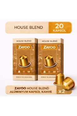 Zayoo Nespresso Original Uyumlu Alüminyum Kapsül - 2 Adet House Blend/Lungo 6 - 20 Kapsül