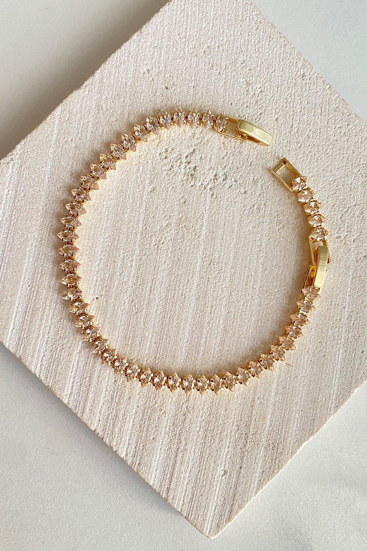 Ressia Zirkon Taşlı Mekik Model Su Yolu Bileklik - Görsel 3