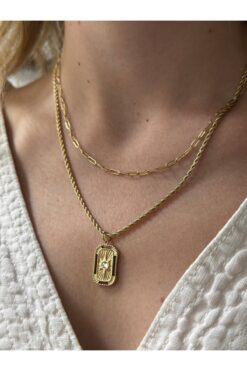 KİLİGİSTANBUL ÇELİK 2'Lİ KUZEY KOLYE 35 ve 45 cm