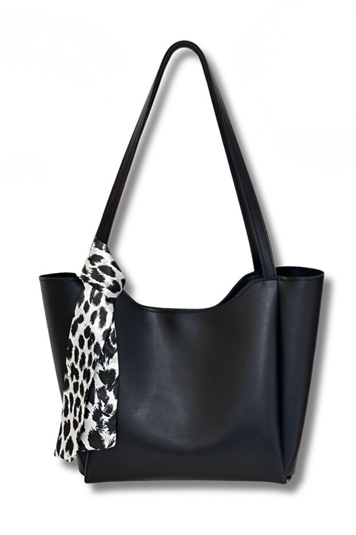 MYSTOBAG Fularlı(degişkenlik göstermektedir)Fermuarlı Ve Çıtçıt Kapamalı Shopper El Ve Omuz Çantası