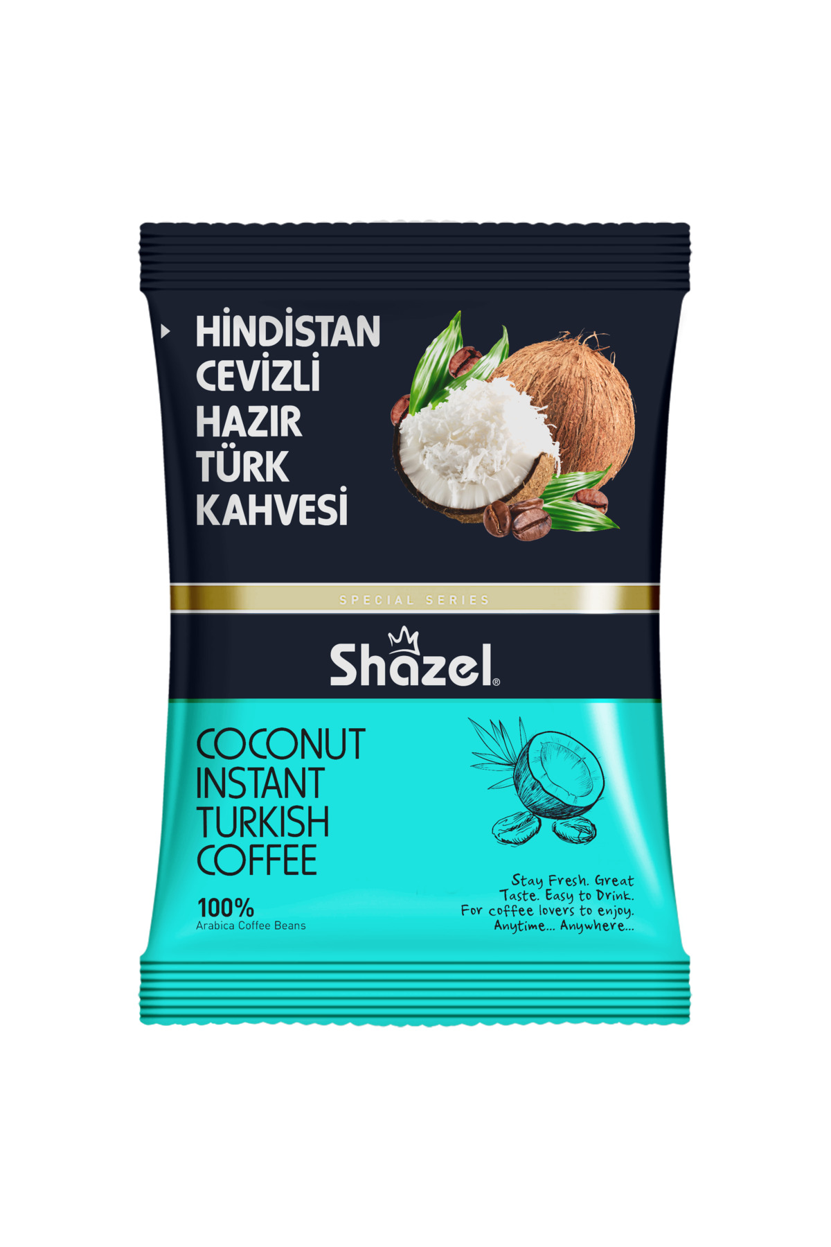 Shazel Hindistan Cevizli Hazır Türk Kahvesi 100 G X 2 Adet (AROMALI)