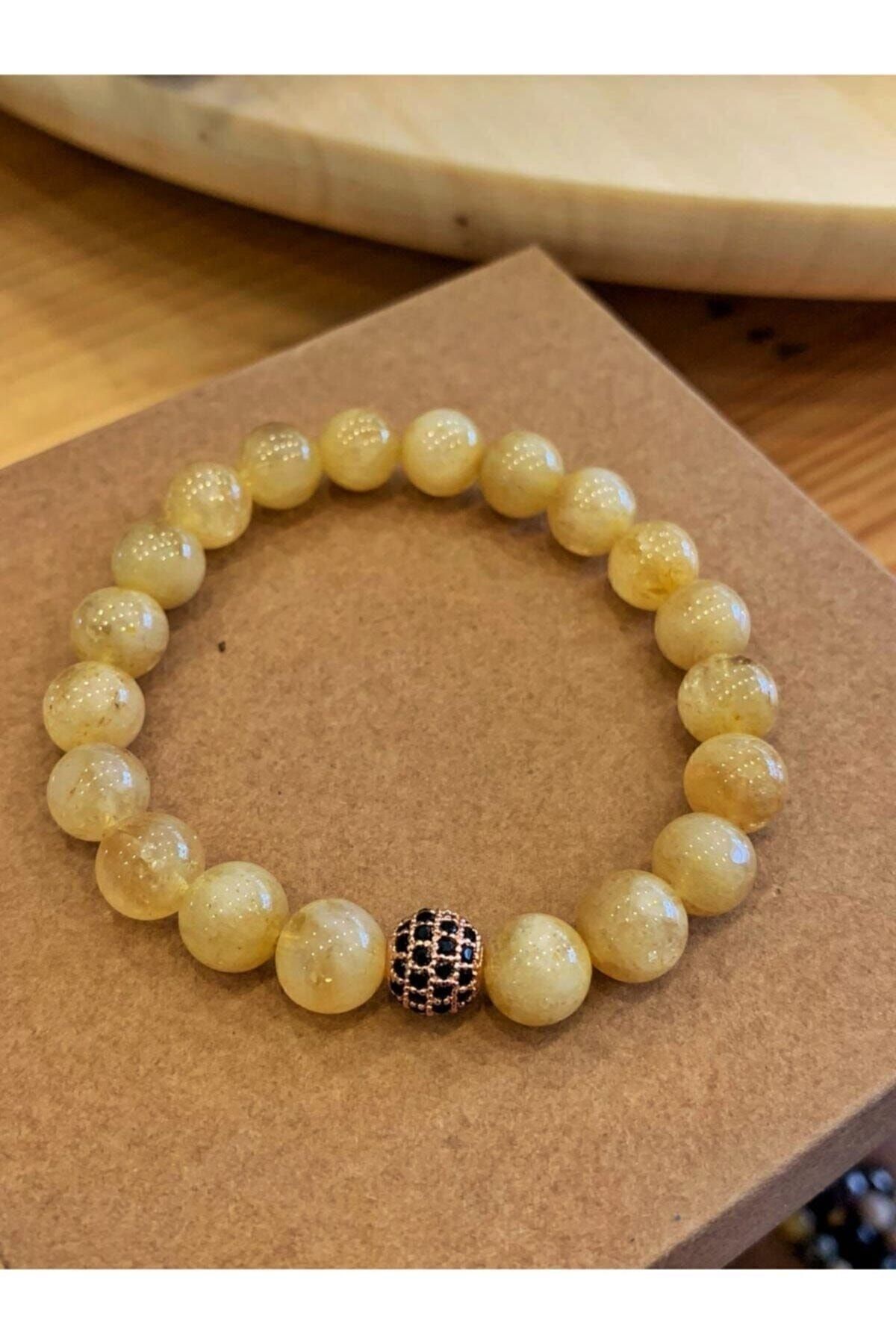 Genel Markalar Doğal Sitrin Taşı Bileklik