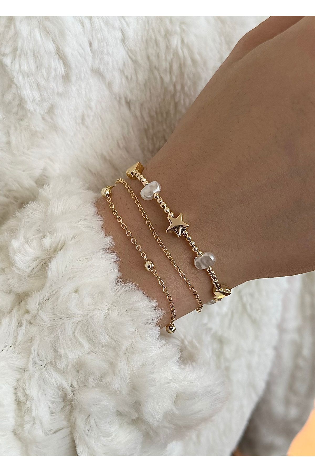 takıtarzım Set 4'ü bir arada 2 kolye 2 bileklik - Görsel 2