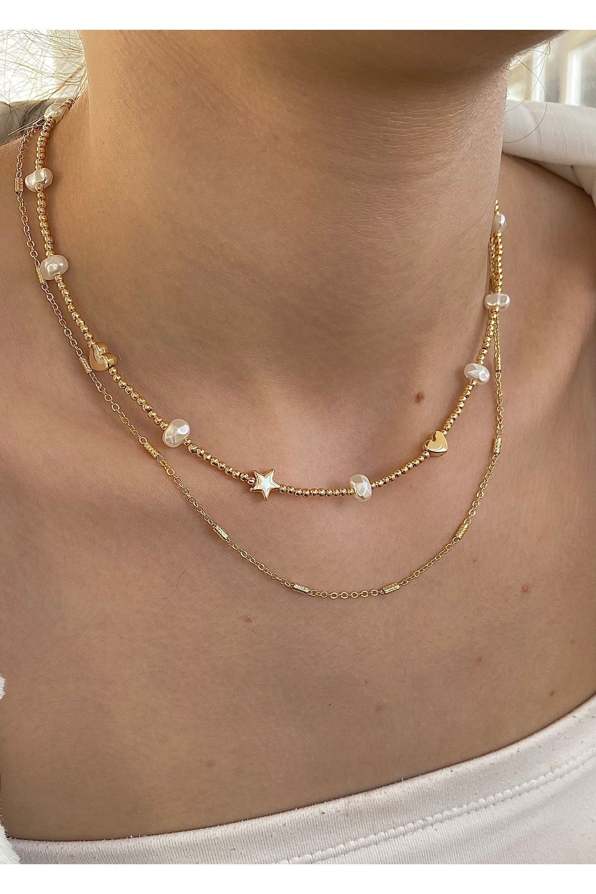 takıtarzım Set 4'ü bir arada 2 kolye 2 bileklik - Görsel 3