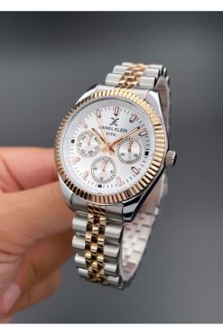 Daniel Klein Kadın Kol Saati Çelik Kordon Rose Gümüş Renk 3 Atm Su Geçirmezlik