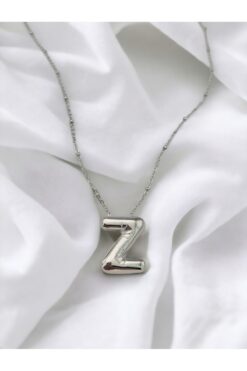 NV Jewellery Silver Balon Z Harf Kolye 316 L Çelik
