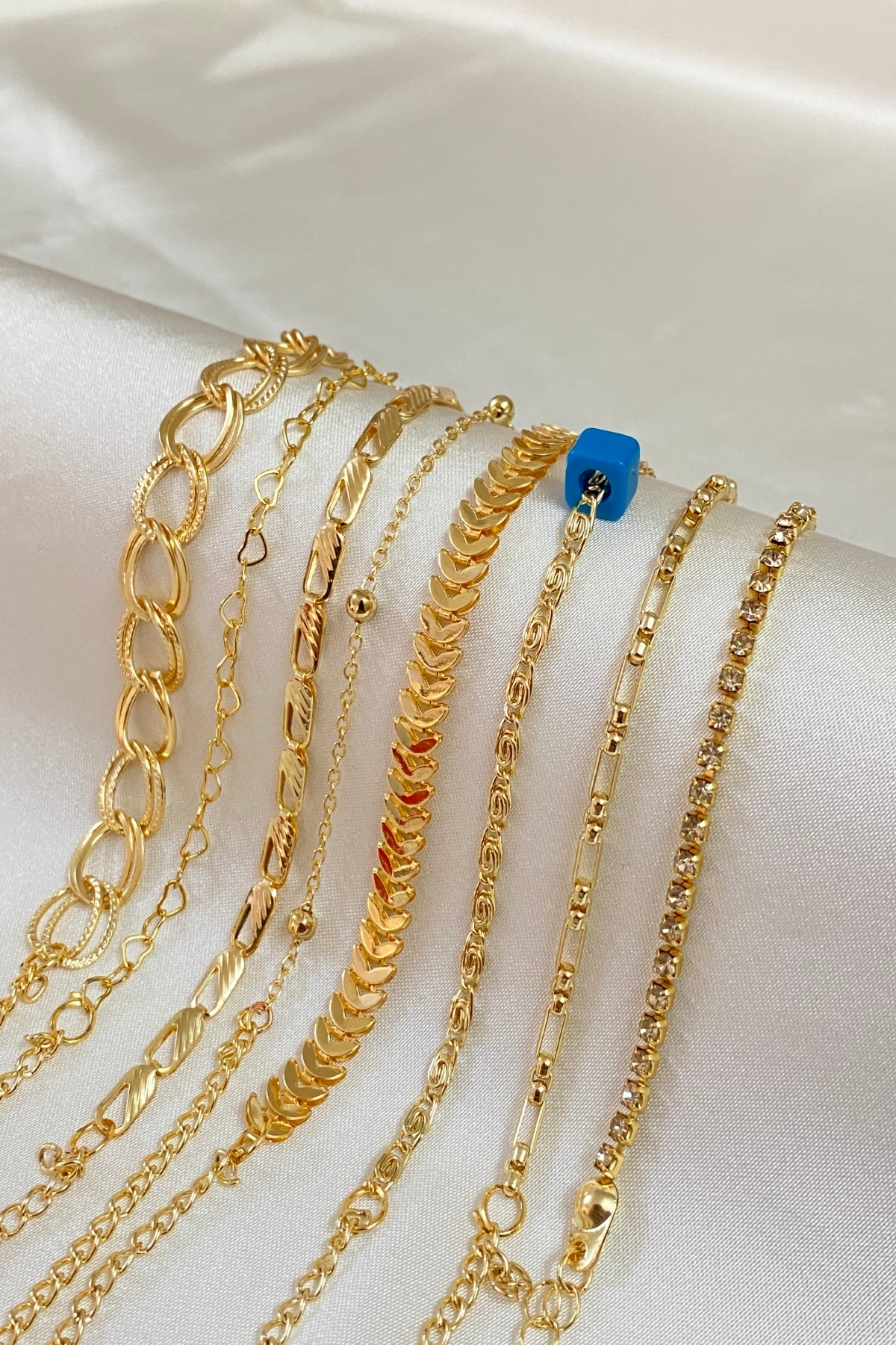 KOBA Altın Kaplama 8'li Kadın Bileklik Seti