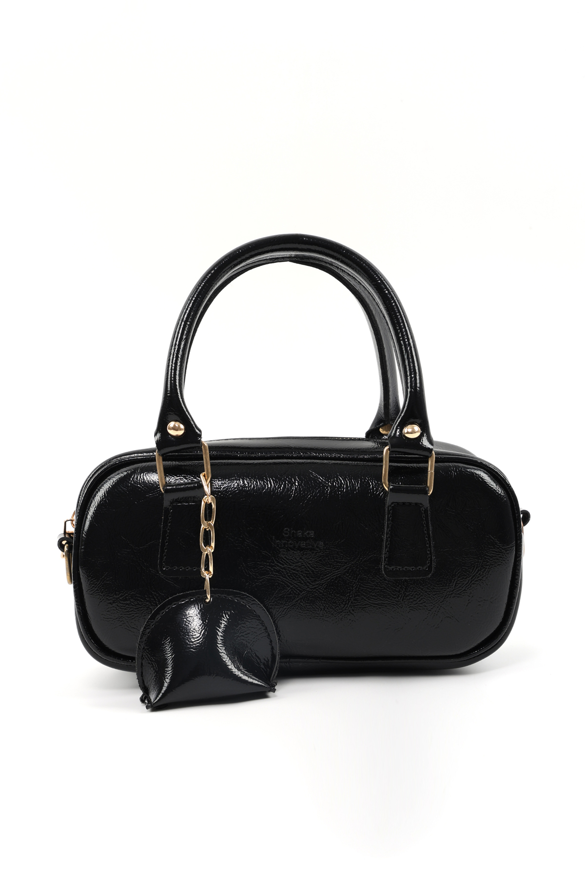 SHAKA Kırışık Dokulu Siyah/Kırışık Dokulu Bordo SHK295 Suni Deri ,2'li El, Kol Ve Omuz Çanta Seti (SHK207) - Görsel 2