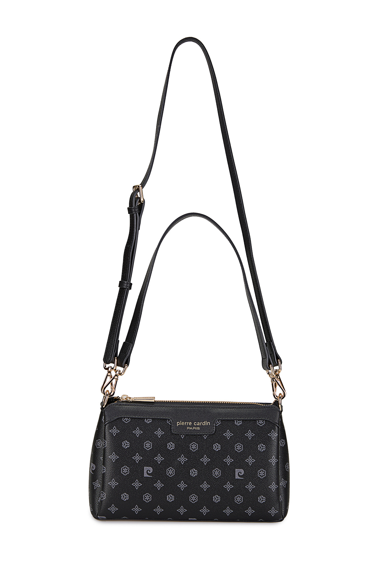 Pierre Cardin Premium Line Siyah Monogram Kadın Çapraz Omuz Çantası 05PO25Y10336 - Görsel 2