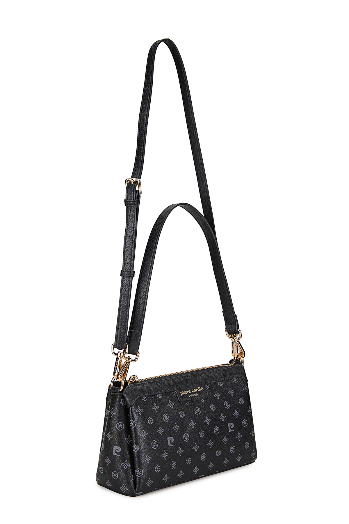 Pierre Cardin Premium Line Siyah Monogram Kadın Çapraz Omuz Çantası 05PO25Y10336 - Görsel 3