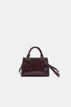 Stradivarius Timsah deseni görünümlü mini tote çapraz askılı çanta