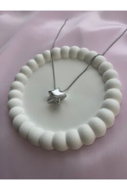 Alexis Carrel Kadın Çelik Balon Yıldız Kolye