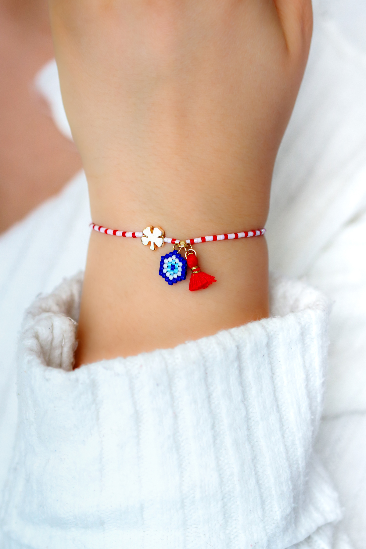 Kübüşün Atölyesi Ka-010 Miyuki Marteniçka Bileklik Seti - Mavi Nazar Boncuklu - Dilek Bilekliği - 2'li Set - Görsel 3