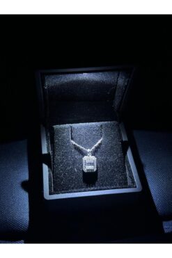 Silvano Jewelry 925 Ayar Gümüş Baget Taşlı Kolye