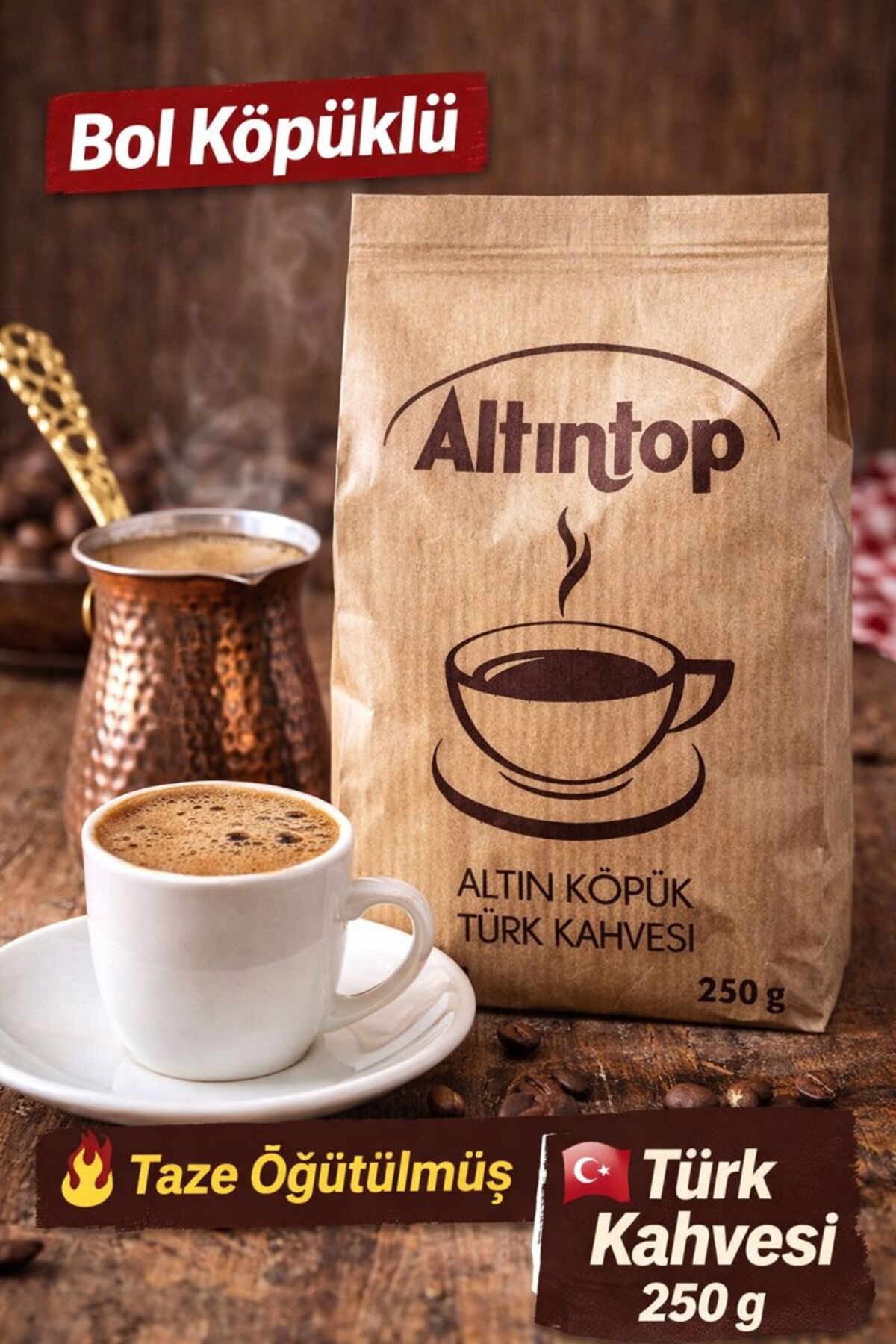 ALTINTOP Altın Köpük Türk Kahvesi | Öğütülmüş | 250 g