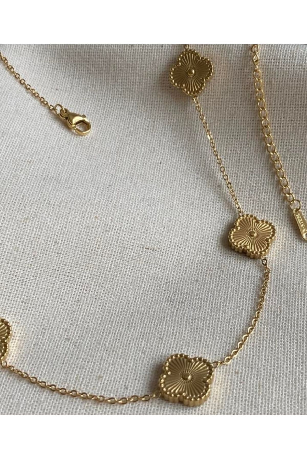 ELİF TAKI AKSESUAR Çelik Gold Luv Kolye - Görsel 2