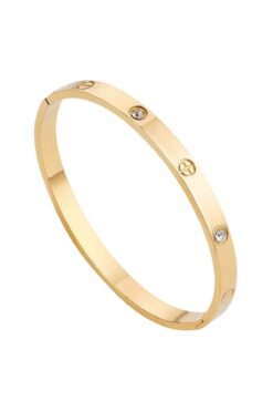 X-Lady Accessories Gold Renk Alaşım Kelepçe Taşlı Bileklik