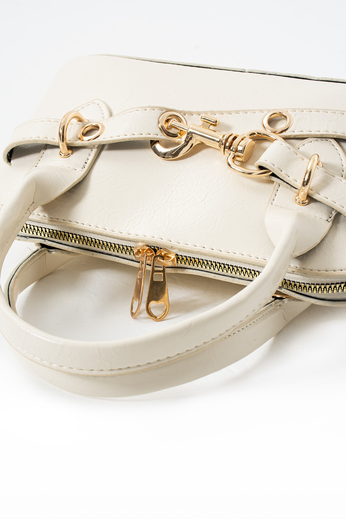 KOÇAK ÇANTA Kadın Kanca Detaylı Suni Deri Kadın El Kol ve Çapraz Çanta King - Görsel 3