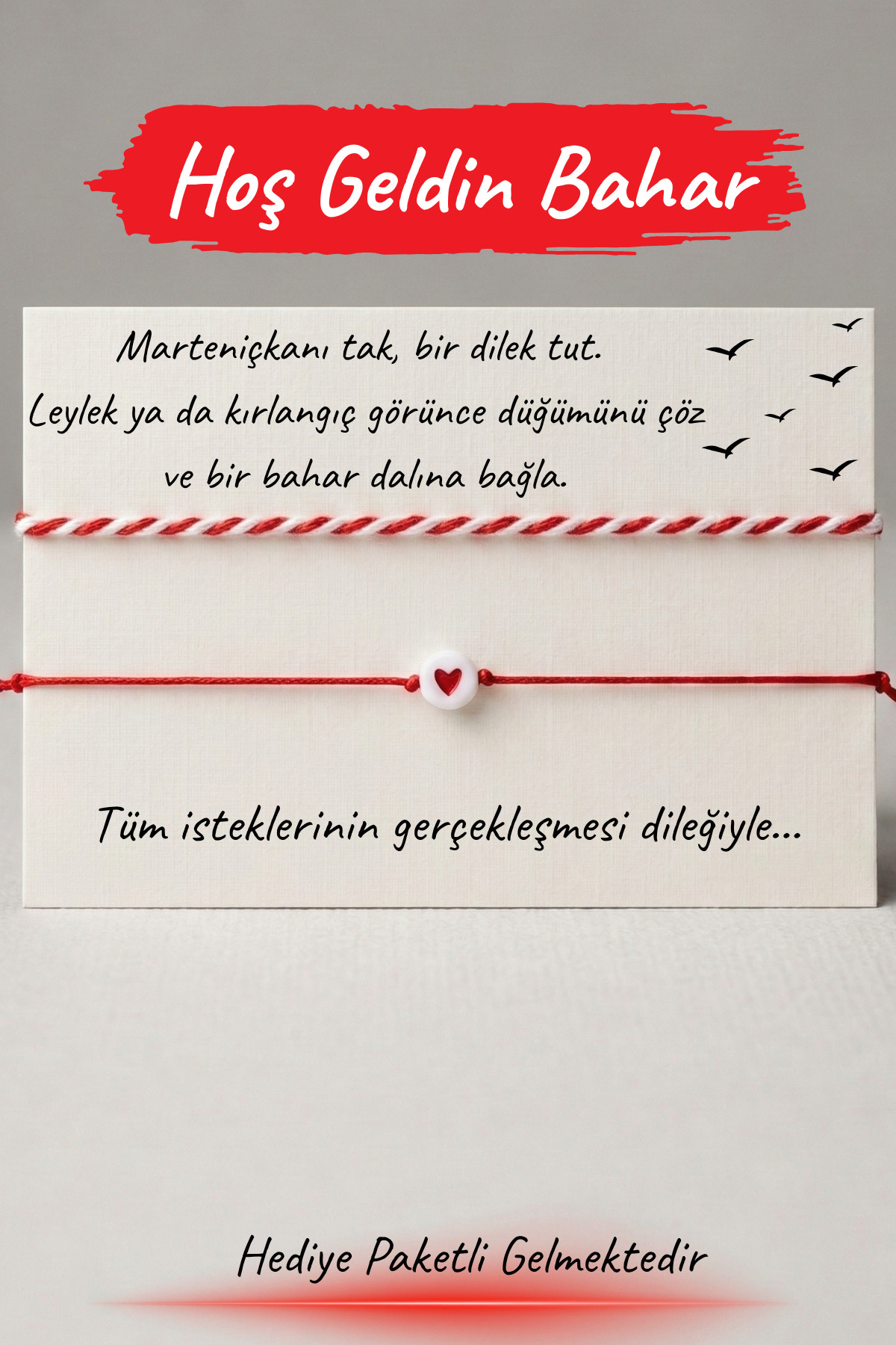 EFAYNU Marteniçka Şans Bahar Bilekliği Marteniçka Hediyesi