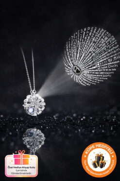 Lucente Jewellery 925 Ayar 100 Dilde Seni Seviyorum Yazan Gümüş Kaplama Hediyelik Sevgili Hediye Aşk Yonca Kalp Kolye