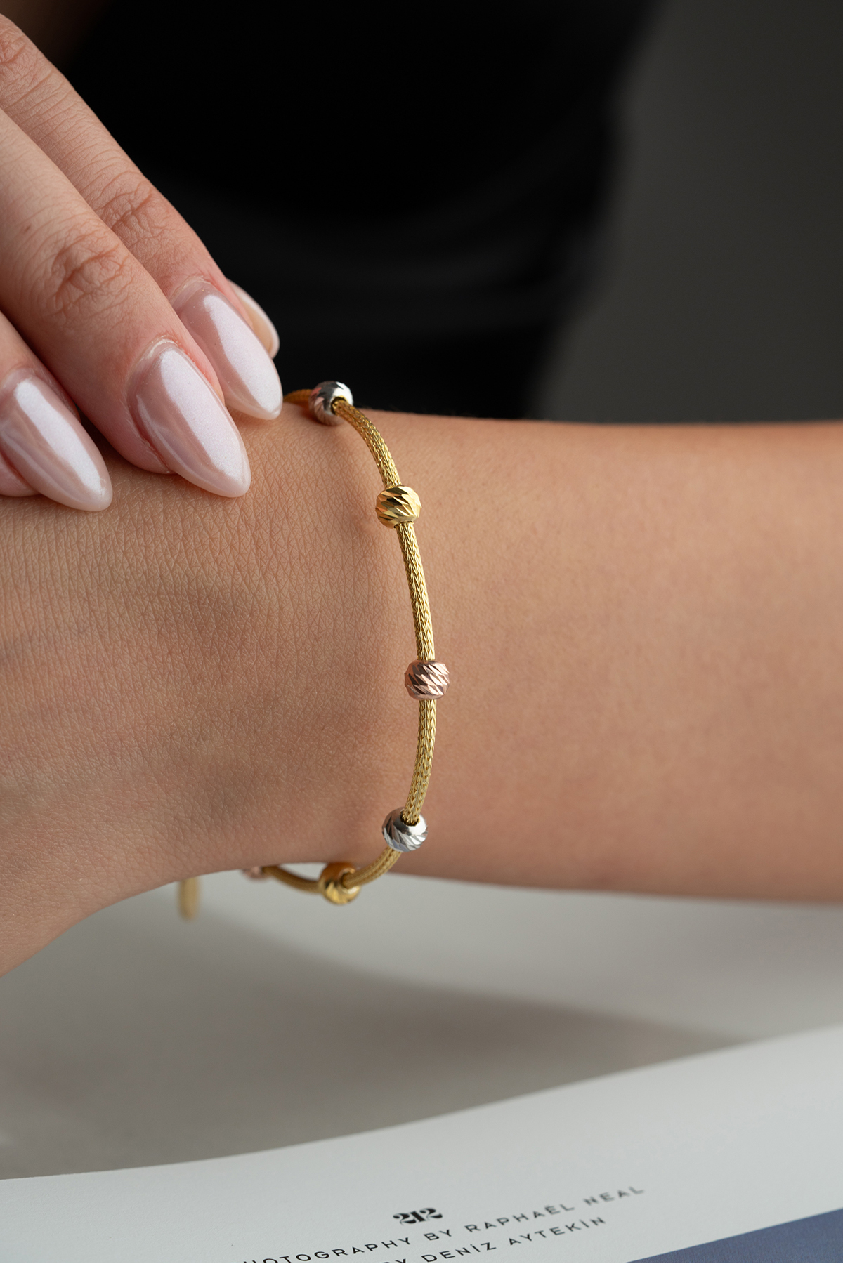 Silvano Jewelry 925 Ayar Gümüş Renkli Toplu Dorika Bileklik - Görsel 2