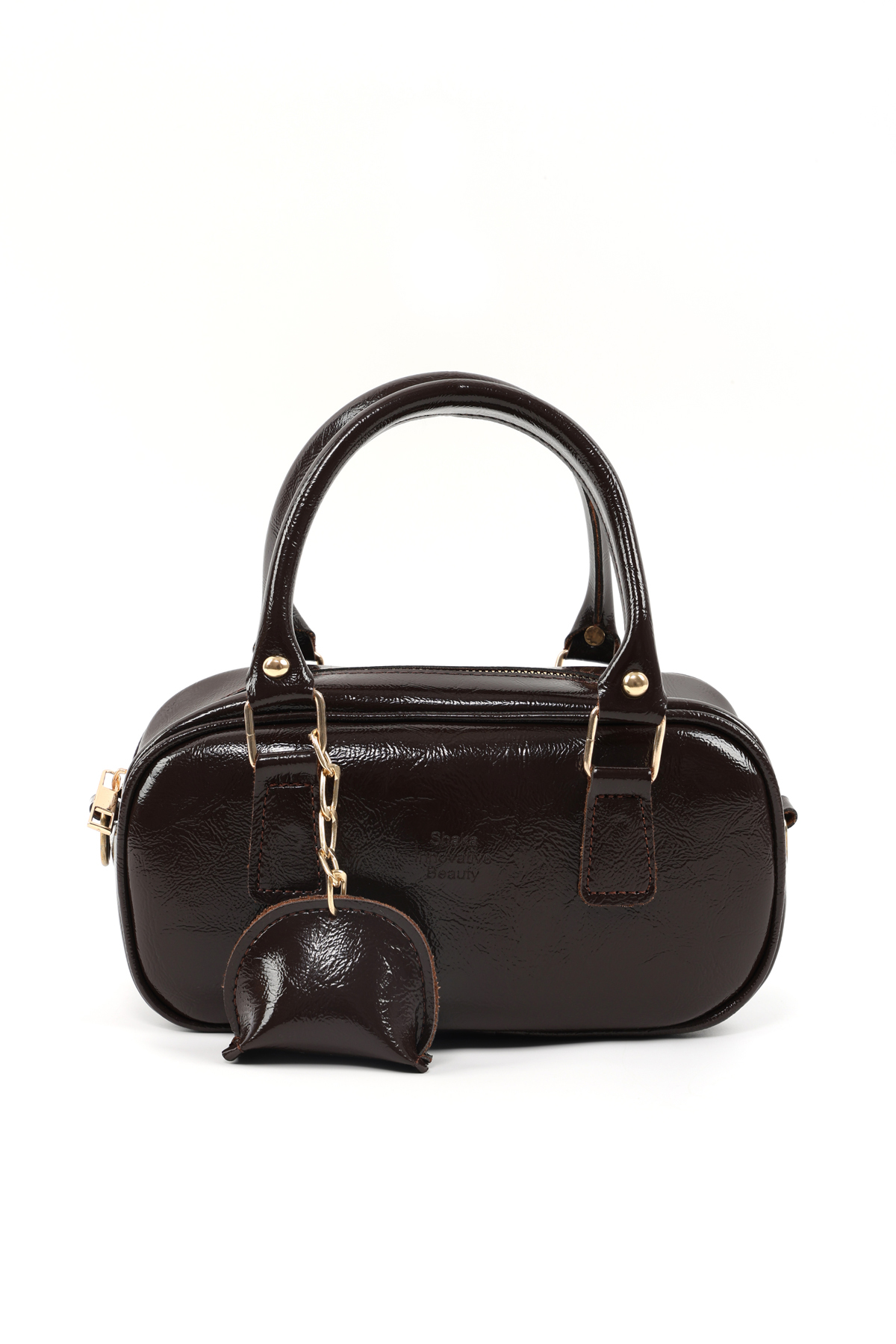 SHAKA Kırışık Dokulu Kahverengi/Kırışık Dokulu Krem SHK294 Suni Deri,2'li El Ve Omuz Çanta Seti (SHK207) - Görsel 2