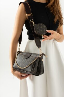 Cosser Kadın Acı Kahve Çanta Seti Cüzdan Detaylı El Çantası Ve Omuz Çantası