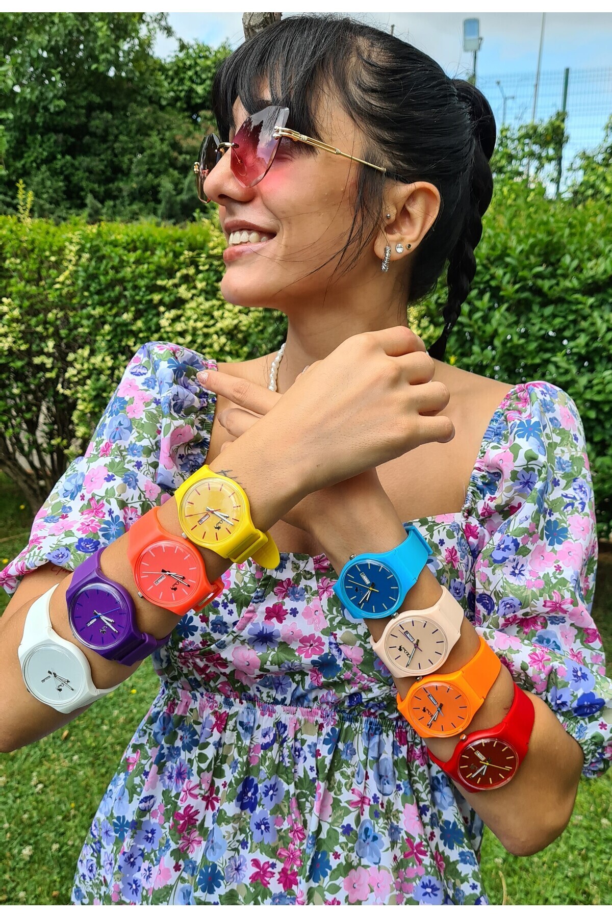 Polo Air Unisex Silikon Kordon Gün Ay Takvimli Kol Saati Beyaz Renk Pl-1462b - Görsel 2