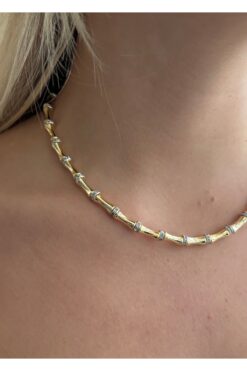 KİLİGİSTANBUL ÇİFT RENK KOLYE