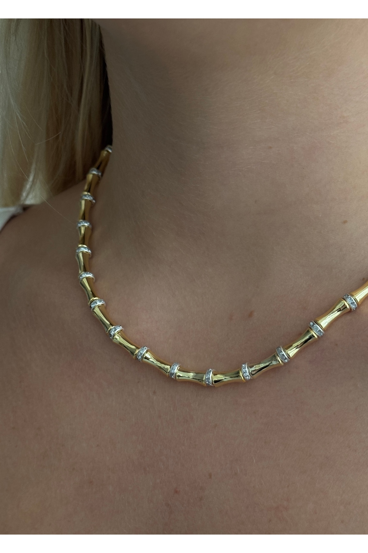 KİLİGİSTANBUL ÇİFT RENK KOLYE - Görsel 3