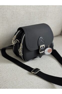 BAGLOVİS Çok Cepli Ayarlanabilir Askılı Lakos Deri Kadın Çapraz Omuz Çantası EN20 BOY16