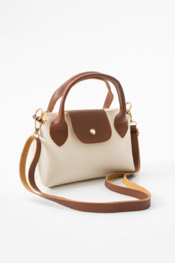 Judour Bags Krem Kadın Suni Deri Saplı Küçük Boy El Ve Omuz Çantası