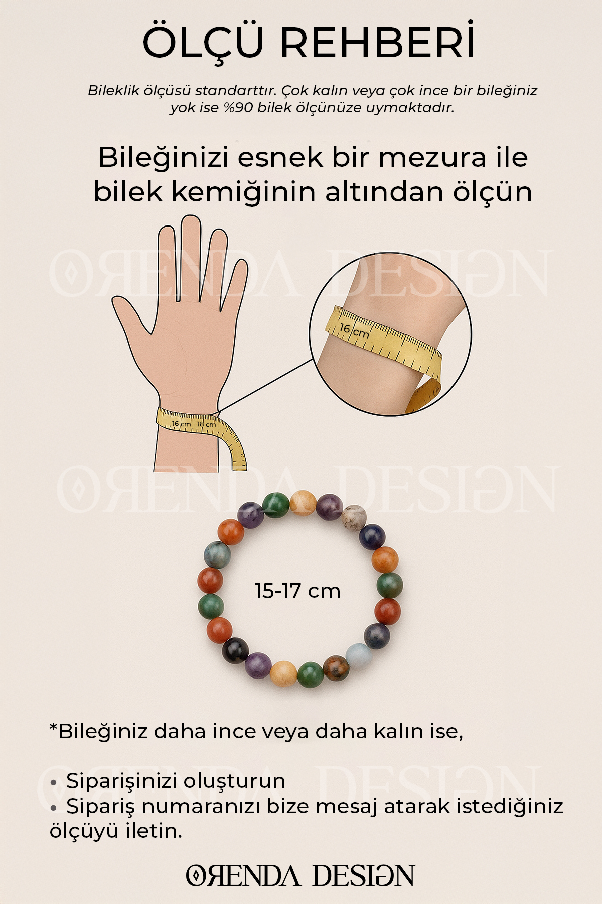 Orenda Design Akik Doğal Taş Bileklik (DENGE VE KARARLILIK) 1.kalite Doğal Taş - Görsel 2