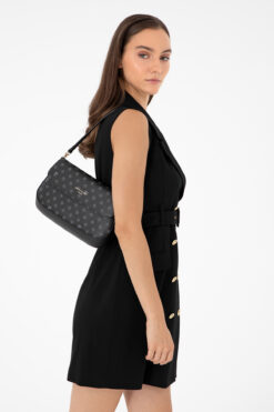 Pierre Cardin Limited Edition Siyah Monogram Kadın Omuz Çantası 05PC24K24110