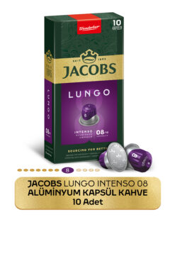 Jacobs Lungo 8 Intenso Nespresso Uyumlu Alüminyum Kapsül Kahve 10 Adet