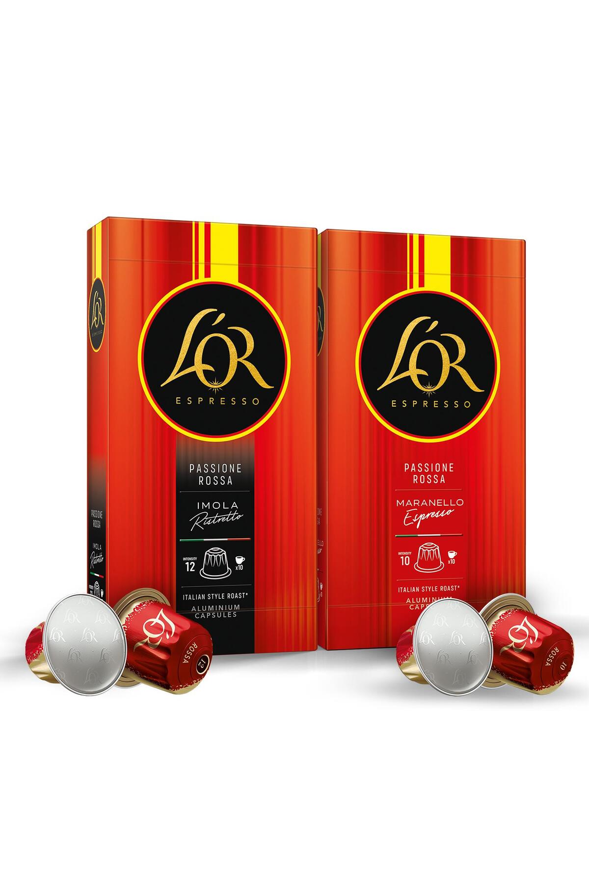 L'OR Imola Ristretto + Maranello Espresso Nespresso Uyumlu Alüminyum Kapsül Kahve