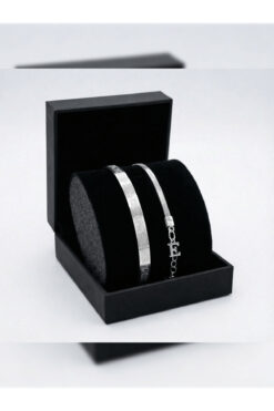 PURE BERRY AYETEL KÜRSİ HARF BİLEKLİK ÇELİK SET KARARMAZ SOLMAZ GÜMÜŞ RENK (HARF BELİRTİNİZ)