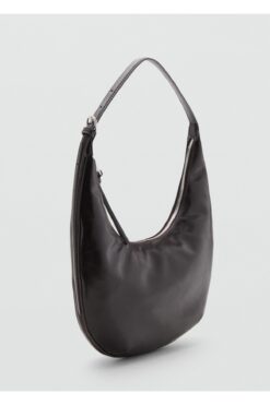 MANGO Woman Oval orta boy omuz çantası