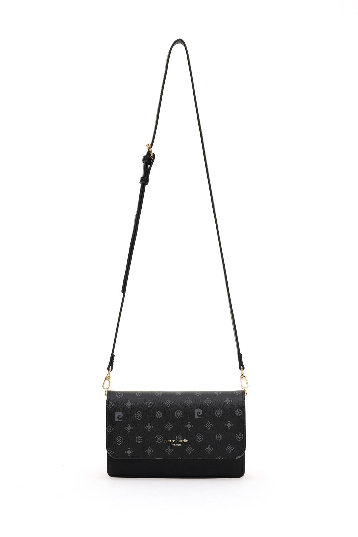 Pierre Cardin Siyah Monogram Kadın Çapraz Omuz Çantası 05PC24K3406 - Görsel 3