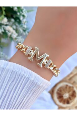 KBC STORE Harfli Zincir Bileklik ( M Harfi )