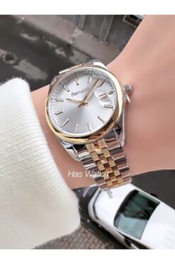 Ferrucci Kadın Kol Saati 2 Yıl Garantili Su Geçirmez Çelik Kordon Orjinal Ürün Takvimli