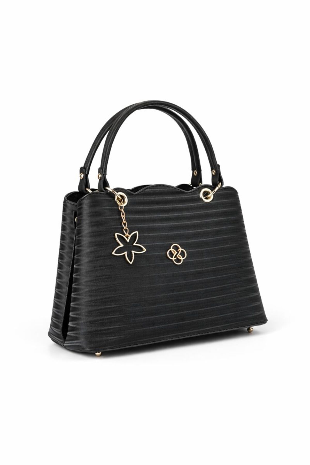 MOLDİVA 4'lü Set Kadın Siyah Çanta Kombin, Kadın Omuz Çantası, Cüzdan, Telefon Çantası, Bilek Askılı Çanta - Görsel 2