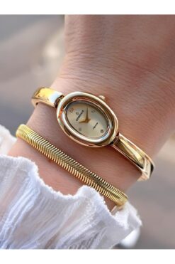 Essence Çelik Kasa Ve Kordon 2 Yıl Garantili 3 Atm Suya Dayanıklı Kadın Kol Saat+Bileklik ESM170