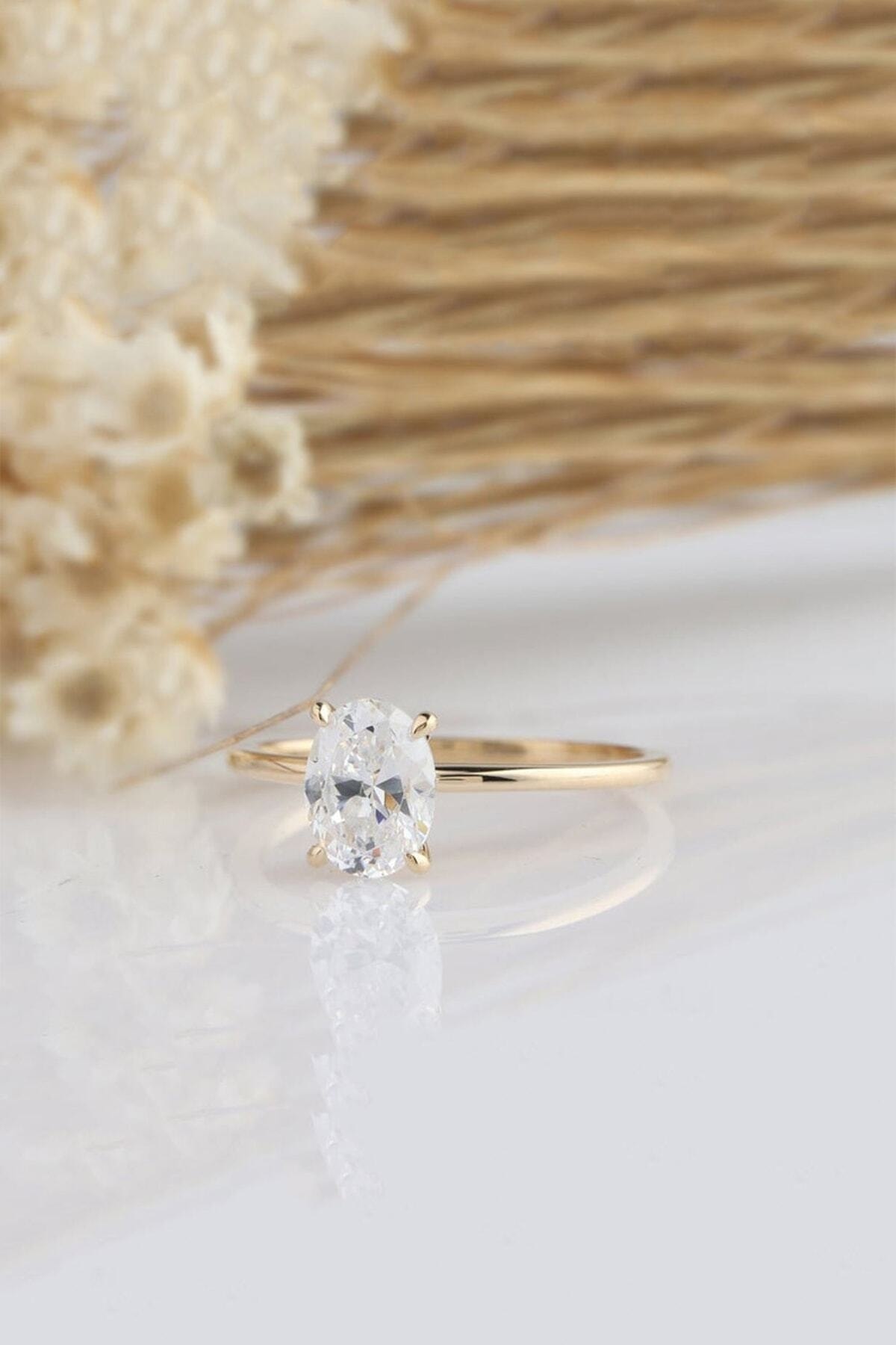 Sahira Jewelry Oval Dişli Model Beyaz Zirkon Taşlı 14 K Rose Altın Kaplama Ayarlanabilir Kadın Yüzük