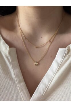 CHARMLUCKY ÖZEL SERİ 2Lİ YONCA TAŞ KOLYE