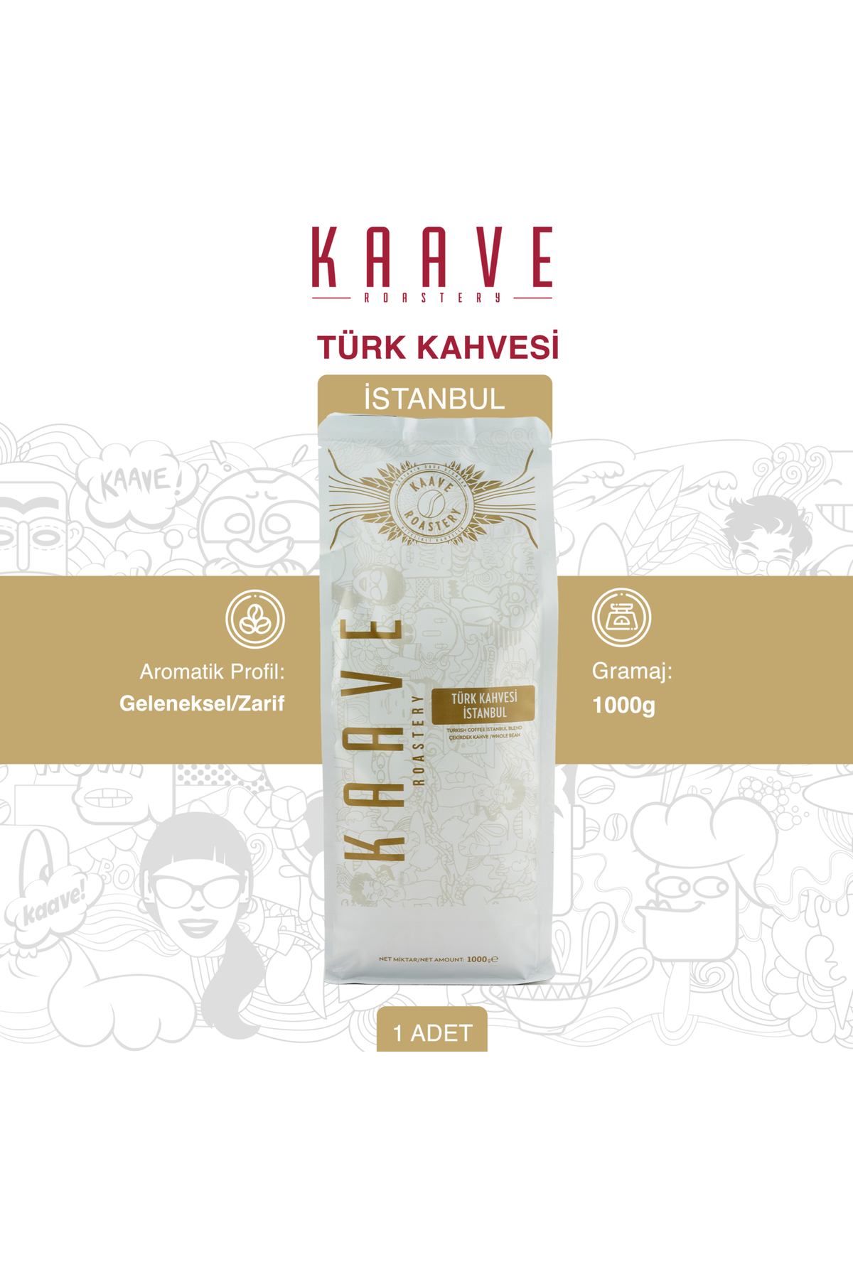 Kaave Türk Kahvesi İstanbul 1.000 Gr - Görsel 2