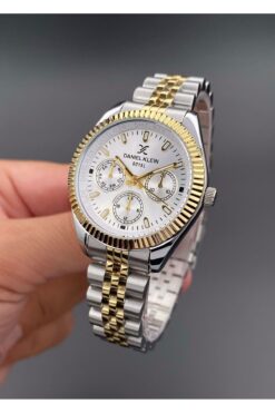 Daniel Klein Kadın Kol Saati Çelik Kordon Gold Gümüş Renk 3 Atm Su Geçirmezlik